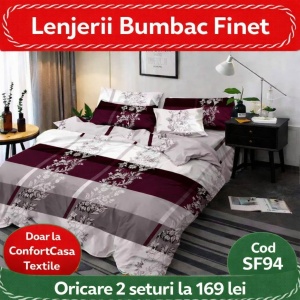 SET LENJERIE SKY HOME PENTRU PAT DUBLU FINET GROS SF94