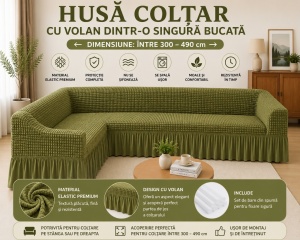 Husa Coltar Creponata Verde
