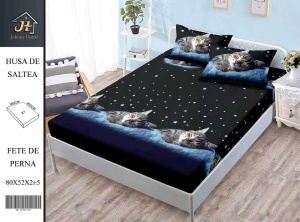 HUSA DE PAT CU ELASTIC CU 2 FETE DE PERNA PREMIUM 180X200 CM HSG68