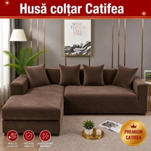 Husa Elastica Pentru Coltar Catifea Maro HSC05