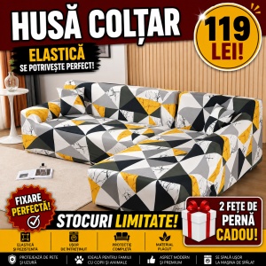 Husa Elastica Pentru Fotoliu / Canapea / Coltar Model Delicat