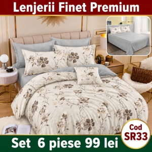 Lenjerie Bumbac Finet 6 piese SR33