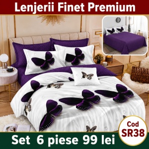 Lenjerie Bumbac Finet 6 piese SR38