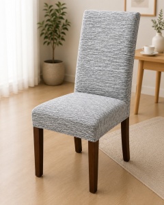 Set 6 Huse Scaune PremiumJaquard Gri