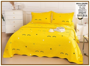Set Cuvertura de Pat cu 2 Fete, 3 Piese, CUVS19 OFERTA 2 LA 189 LEI