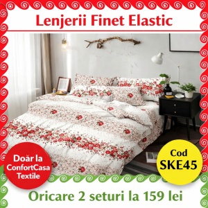 SET LENJERIE CU ELASTIC 140X200CM SKY HOME SKE45