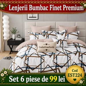 SET LENJERIE EAST COMFORT PENTRU PAT DUBLU FINET GROS EST224