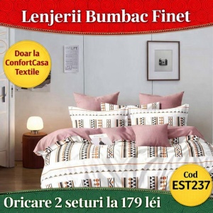 SET LENJERIE EAST COMFORT PENTRU PAT DUBLU FINET GROS EST237