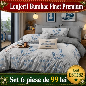 SET LENJERIE EAST COMFORT PENTRU PAT DUBLU FINET GROS EST282