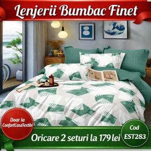 SET LENJERIE EAST COMFORT PENTRU PAT DUBLU FINET GROS EST283