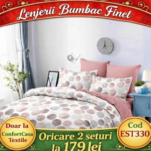 SET LENJERIE EAST COMFORT PENTRU PAT DUBLU FINET GROS EST330