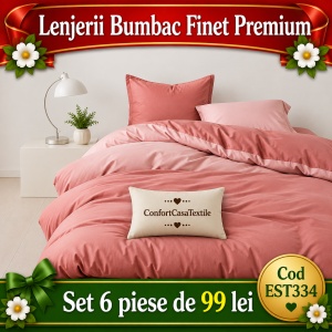 SET LENJERIE EAST COMFORT PENTRU PAT DUBLU FINET GROS EST334