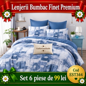 SET LENJERIE EAST COMFORT PENTRU PAT DUBLU FINET GROS EST344