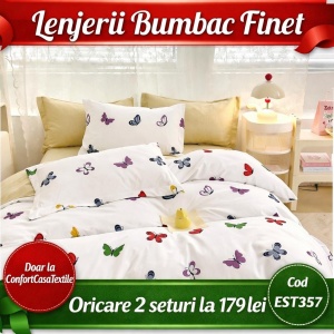 SET LENJERIE EAST COMFORT PENTRU PAT DUBLU FINET GROS EST357