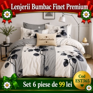 SET LENJERIE EAST COMFORT PENTRU PAT DUBLU FINET GROS EST365