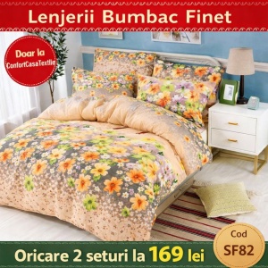 SET LENJERIE SKY HOME PENTRU PAT DUBLU FINET GROS SF82