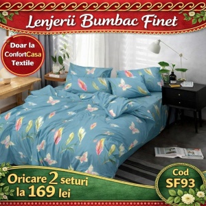 SET LENJERIE SKY HOME PENTRU PAT DUBLU FINET GROS SF93