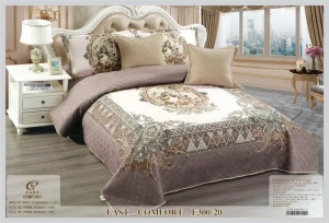 Cuvertura pat din Catifea, 2 Persoane, 5 Piese CATE-59