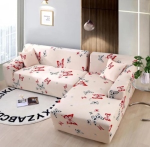 Husa Elastica Pentru Coltar Model Roz cu Fluturi XL - Img 2