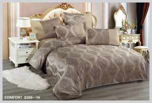 Lenjerie de Pat din Catifea, 2 Persoane, 6 Piese CATE-34