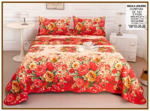 Set Cuvertura de Pat cu 2 Fete, 3 Piese, CUVS16 OFERTA 2 LA 189 LEI