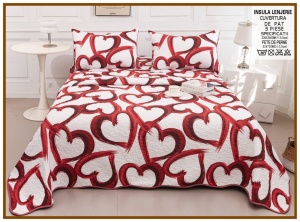 Set Cuvertura de Pat cu 2 Fete, 3 Piese, CUVS36 OFERTA 2 LA 189 LEI