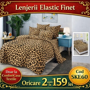 SET LENJERIE CU ELASTIC 140X200CM SKY HOME SKE44