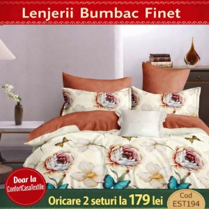 SET LENJERIE EAST COMFORT PENTRU PAT DUBLU FINET GROS EST194