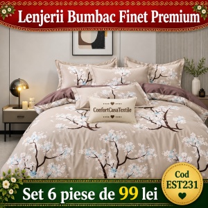 SET LENJERIE EAST COMFORT PENTRU PAT DUBLU FINET GROS EST231