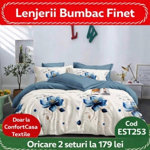 SET LENJERIE EAST COMFORT PENTRU PAT DUBLU FINET GROS EST253
