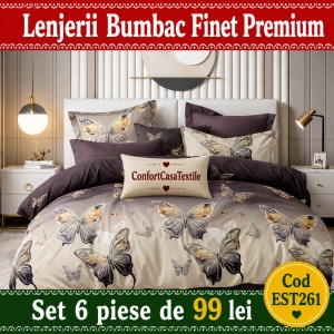 SET LENJERIE EAST COMFORT PENTRU PAT DUBLU FINET GROS EST261