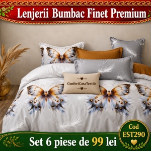 SET LENJERIE EAST COMFORT PENTRU PAT DUBLU FINET GROS EST290