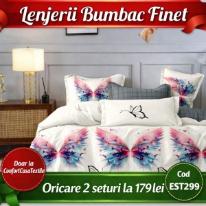 SET LENJERIE EAST COMFORT PENTRU PAT DUBLU FINET GROS EST299