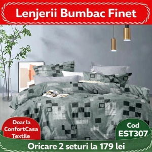 SET LENJERIE EAST COMFORT PENTRU PAT DUBLU FINET GROS EST307