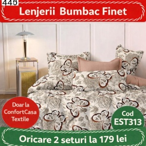 SET LENJERIE EAST COMFORT PENTRU PAT DUBLU FINET GROS EST313