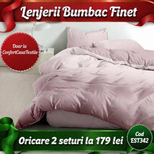 SET LENJERIE EAST COMFORT PENTRU PAT DUBLU FINET GROS EST342