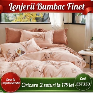 SET LENJERIE EAST COMFORT PENTRU PAT DUBLU FINET GROS EST353