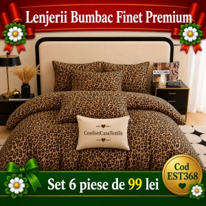 SET LENJERIE EAST COMFORT PENTRU PAT DUBLU FINET GROS EST368