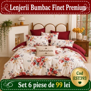 SET LENJERIE EAST COMFORT PENTRU PAT DUBLU FINET GROS EST393
