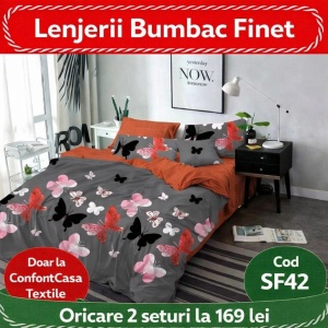 SET LENJERIE SKY HOME PENTRU PAT DUBLU FINET GROS SF42