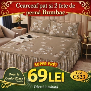 Cearceaf de pat si 2 fete de perne 160X200cm CS23