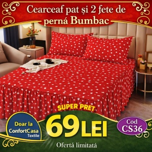 Cearceaf de pat si 2 fete de perne 160X200cm CS36