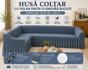 Husa Coltar Creponat Gri
