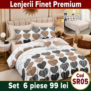 Lenjerie Bumbac Finet 6 piese SR05