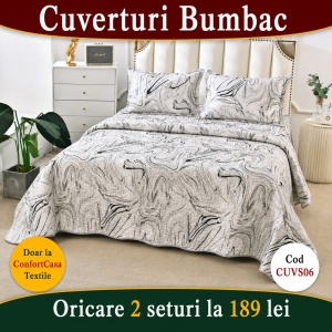 Set Cuvertura de Pat cu 2 Fete, 3 Piese, CUVS05 OFERTA 2 LA 189 LEI