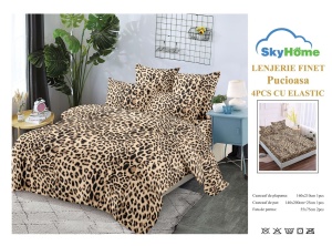 SET LENJERIE CU ELASTIC 140X200CM SKY HOME SKE44 - Img 2