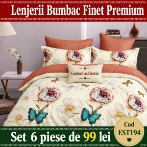 SET LENJERIE EAST COMFORT PENTRU PAT DUBLU FINET GROS EST194