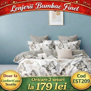 SET LENJERIE EAST COMFORT PENTRU PAT DUBLU FINET GROS EST209