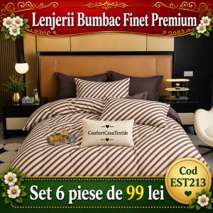 SET LENJERIE EAST COMFORT PENTRU PAT DUBLU FINET GROS EST213