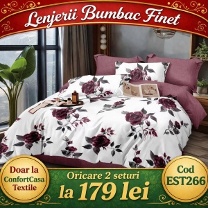 SET LENJERIE EAST COMFORT PENTRU PAT DUBLU FINET GROS EST266